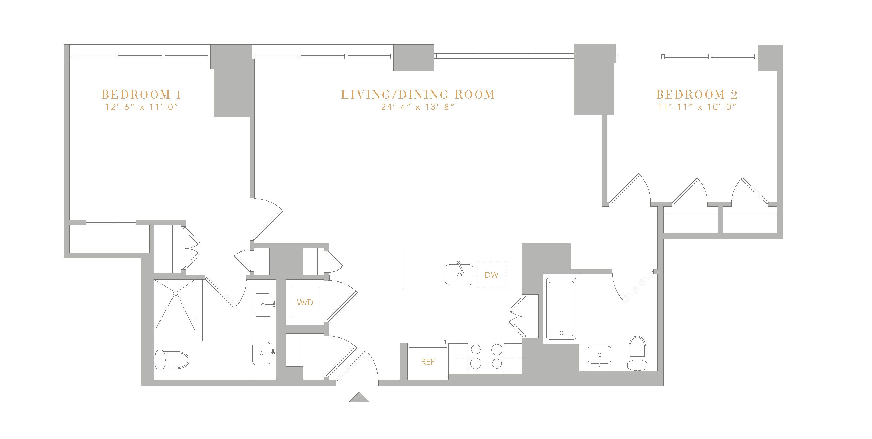 Floorplan for 7 West 21st Street, PH-01