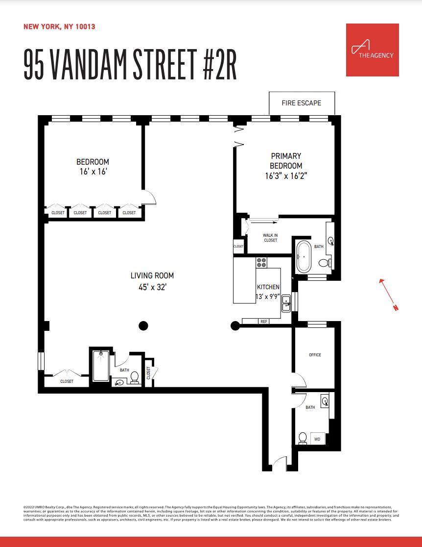 Floorplan for 95 Vandam Street, 2-R