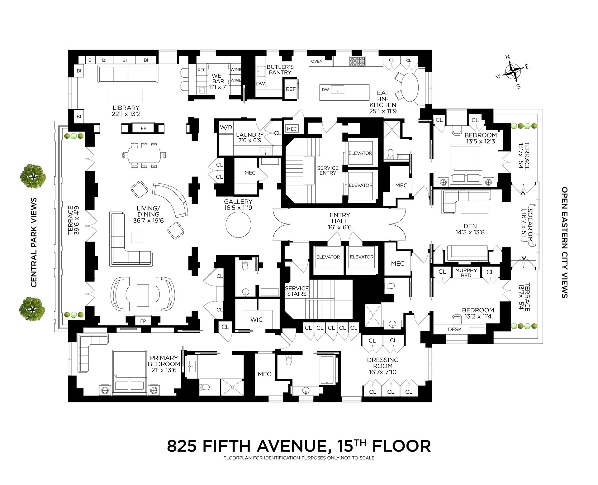 Floorplan for 825 5th Avenue, 15FLR