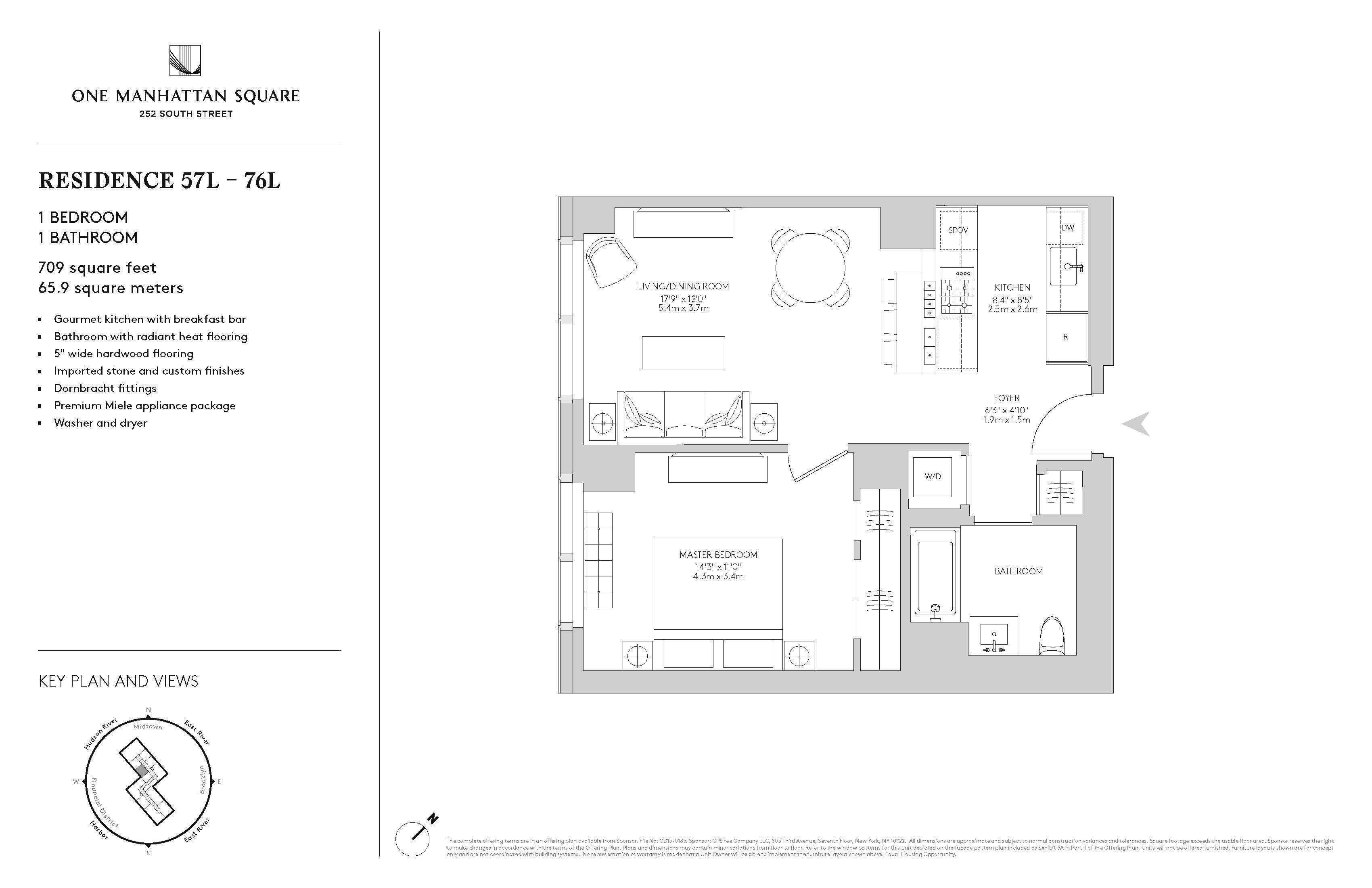 Floorplan for 252 South Street, 65L