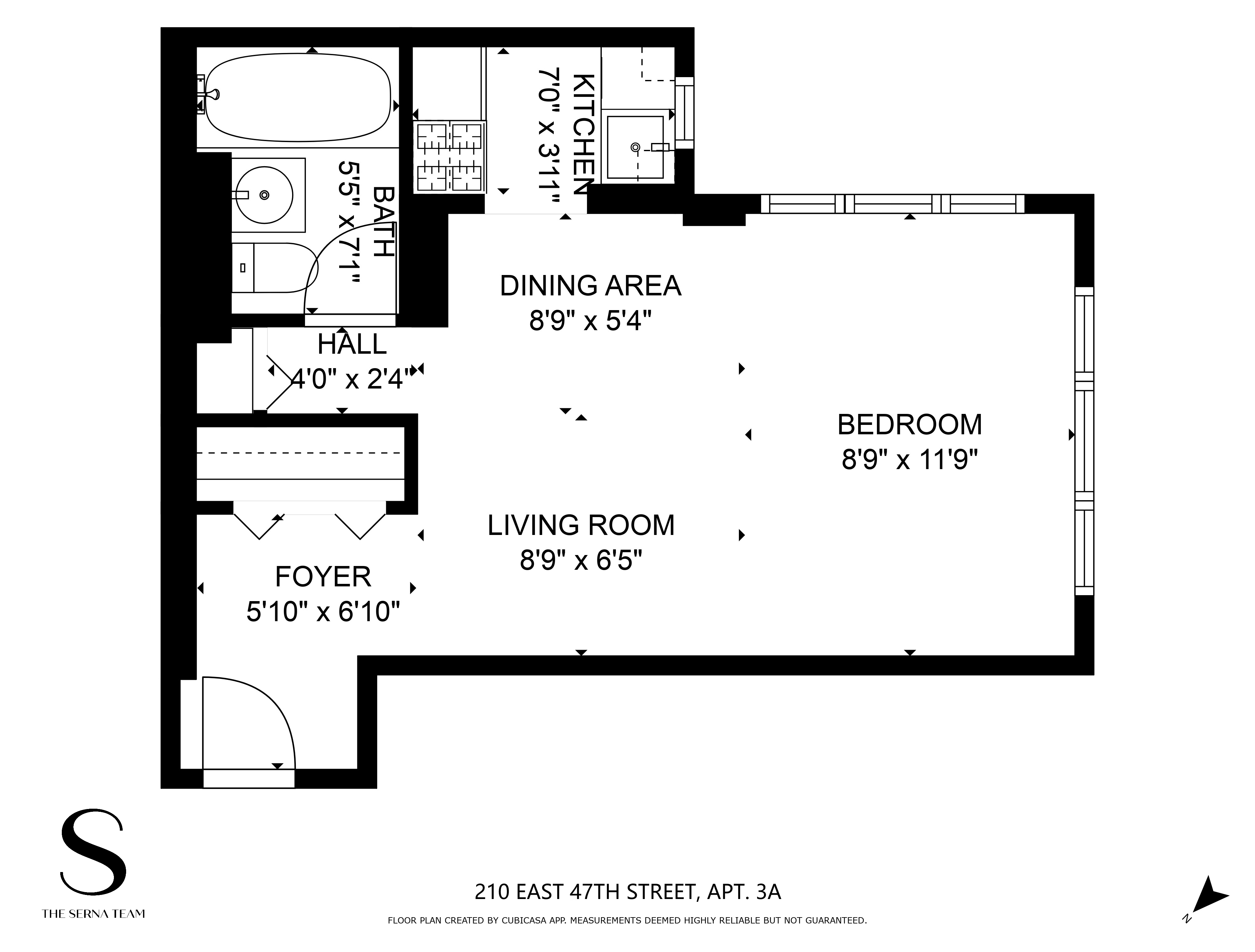 Floorplan for 210 East 47th Street, 3A