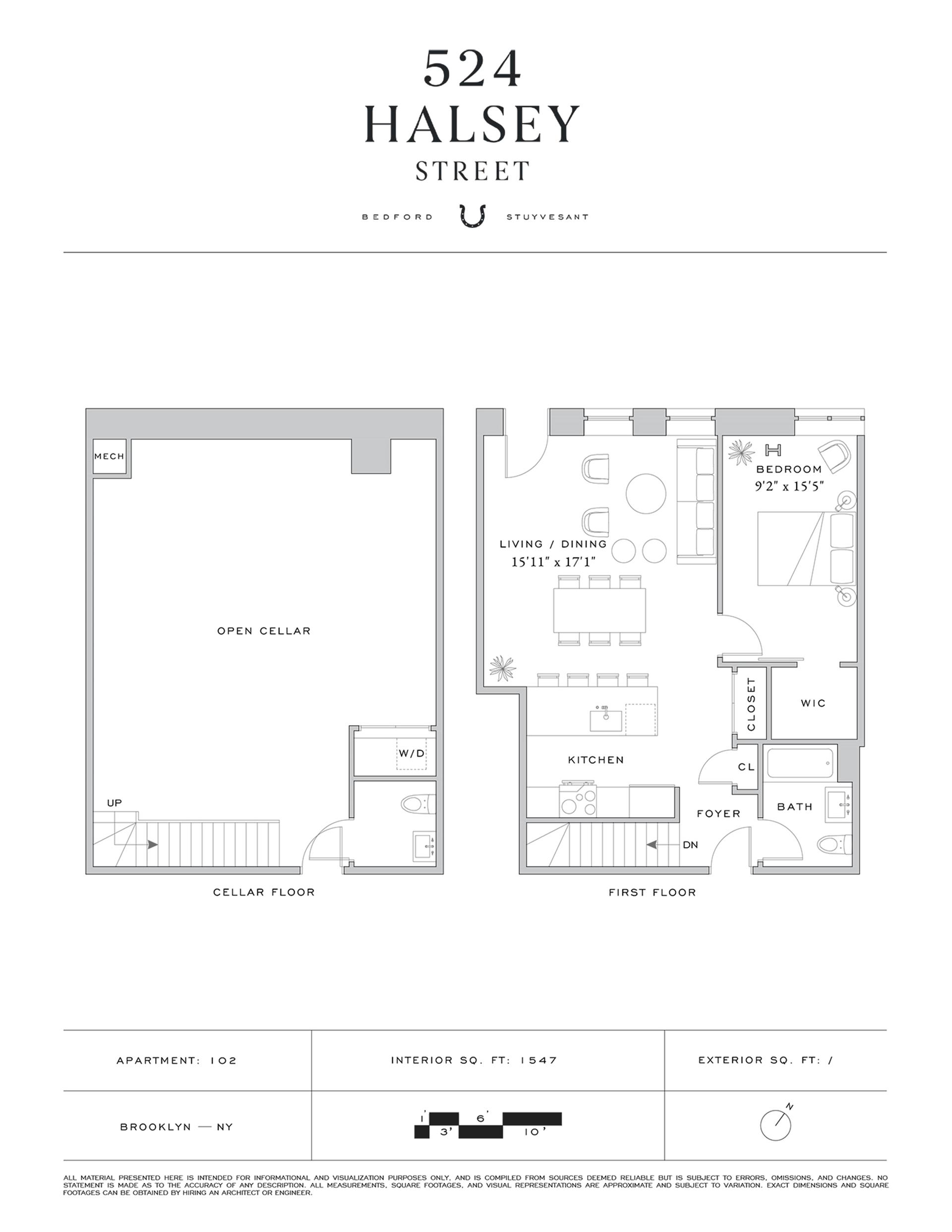 Floorplan for 524 Halsey Street, 202