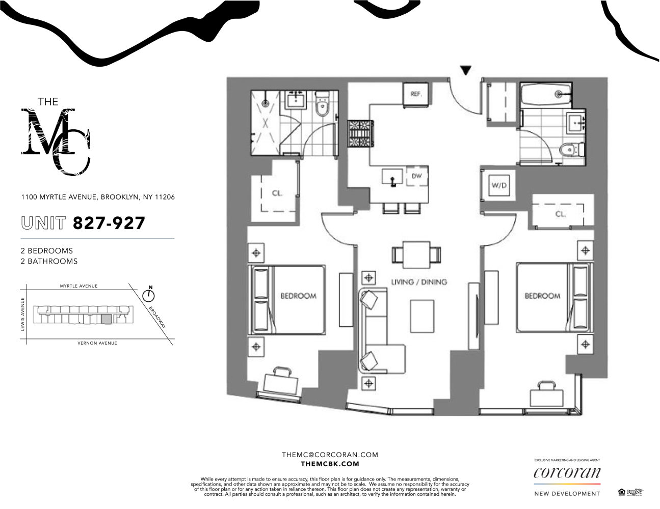 Floorplan for 1100 Myrtle Avenue, 927