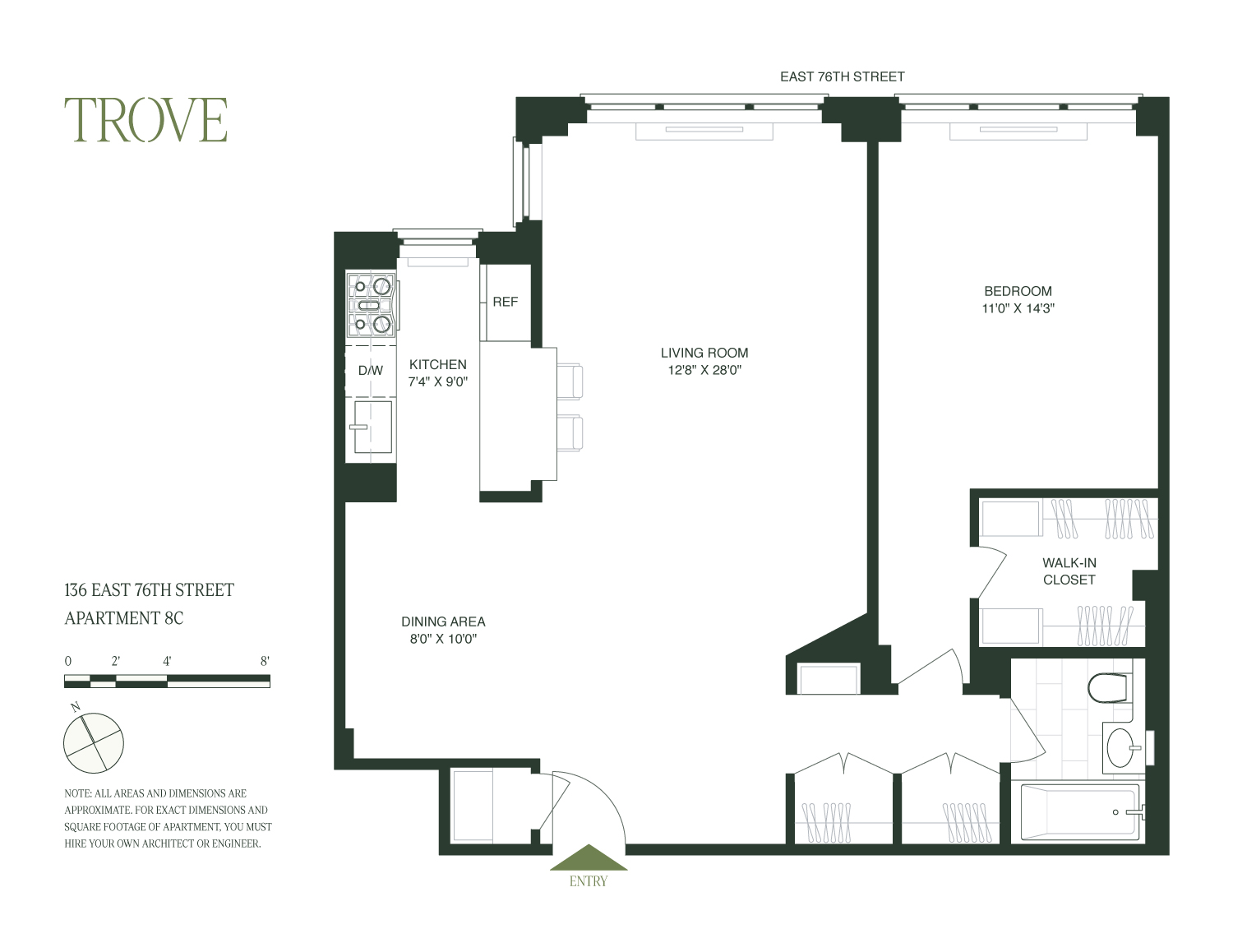 Floorplan for 136 East 76th Street, 8C