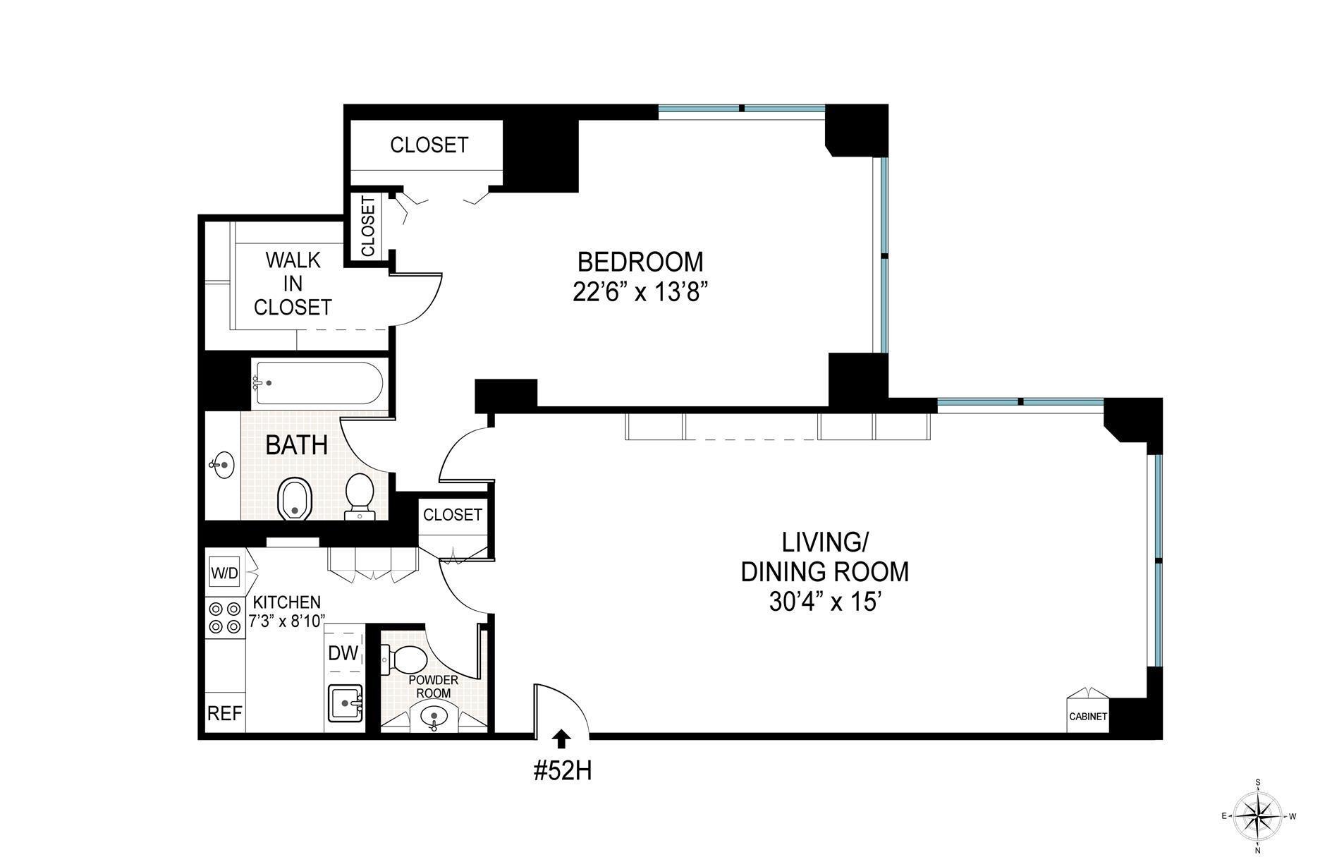 Floorplan for 721 5th Avenue, 54-H