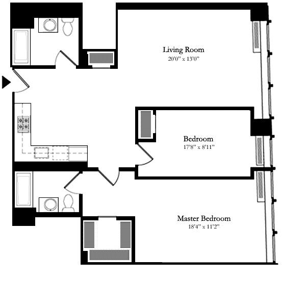 Floorplan for 90 William Street, 16-A