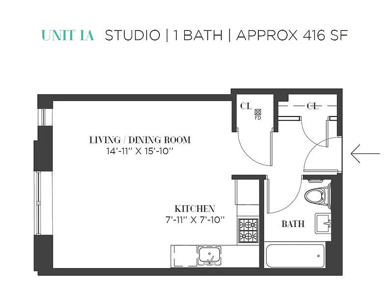 Floorplan for 1255 Bushwick Avenue, 1A