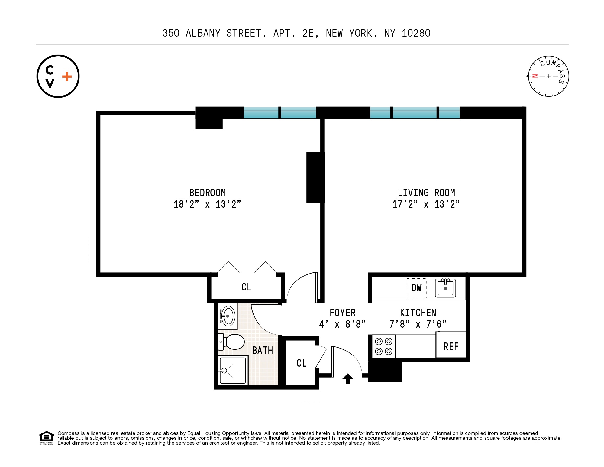 Floorplan for 350 Albany Street, 2E