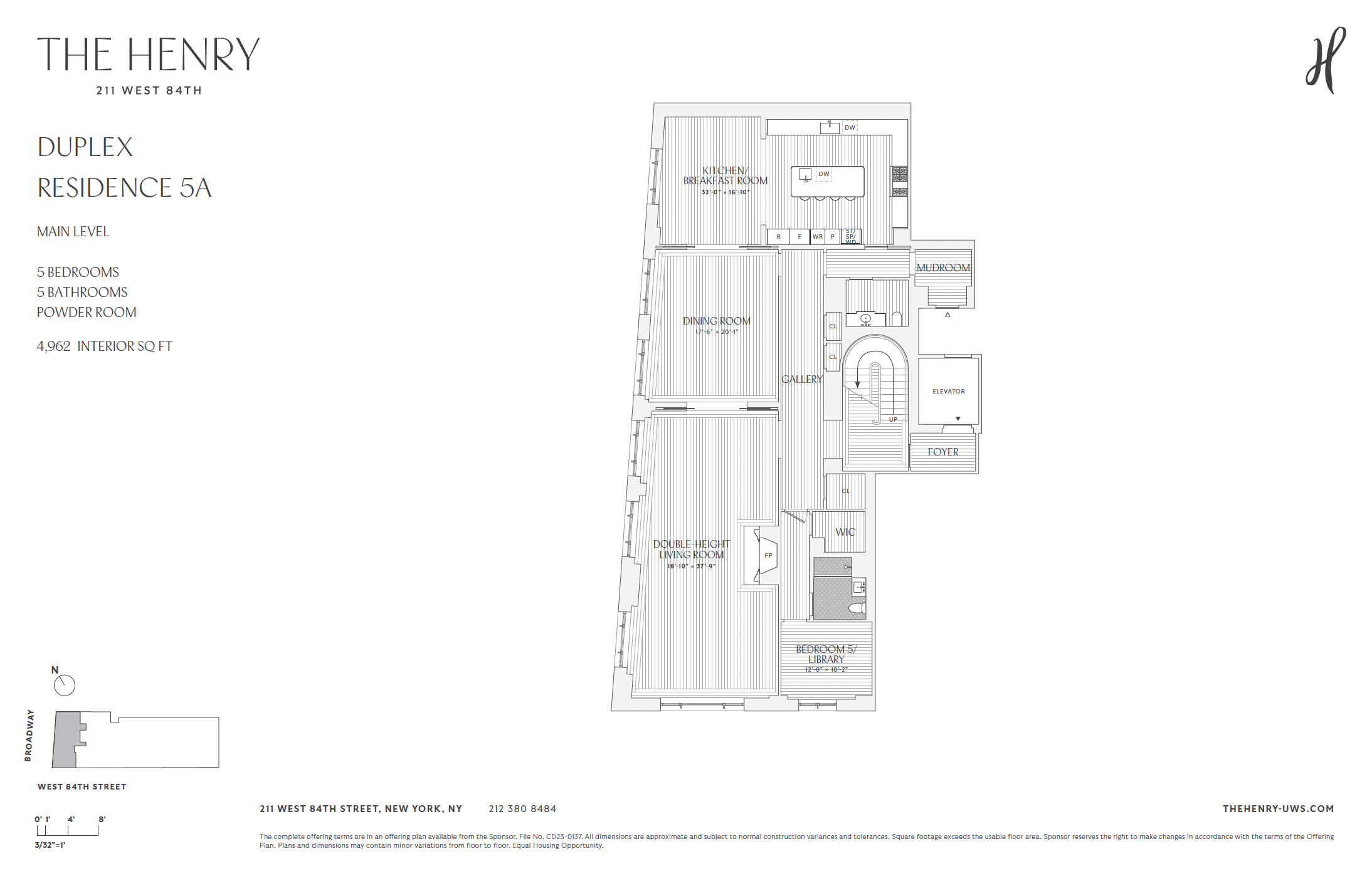 Floorplan for 211 West 84th Street, 5A