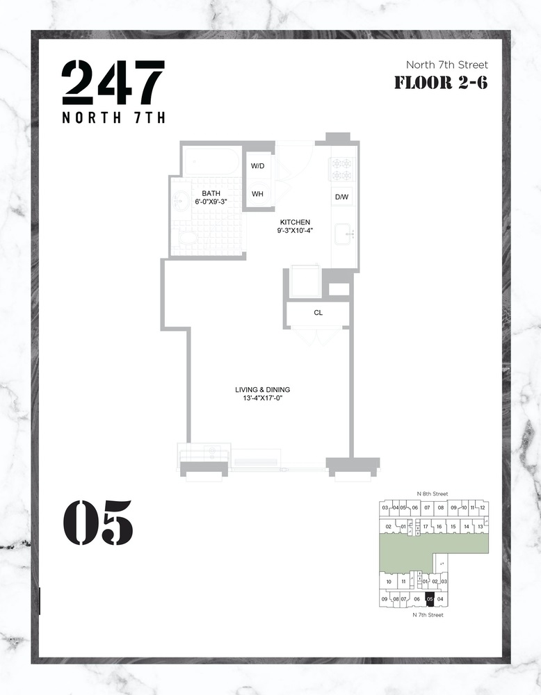 Floorplan for 247 North 7th Street 1 605