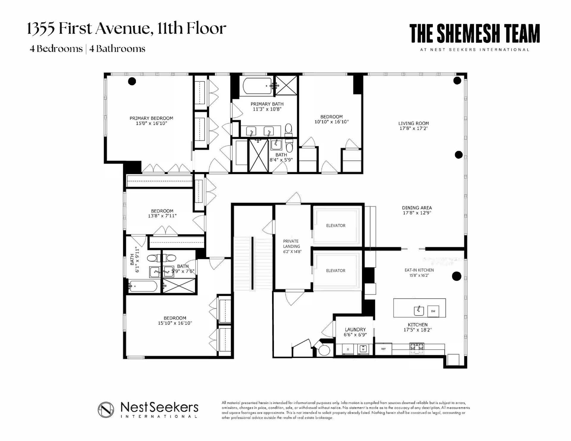 Floorplan for 1355 1st Avenue, 11-FLR