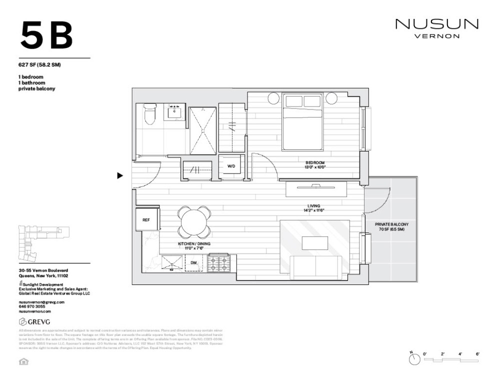 Floorplan for 30-55 Vernon Boulevard, 5B