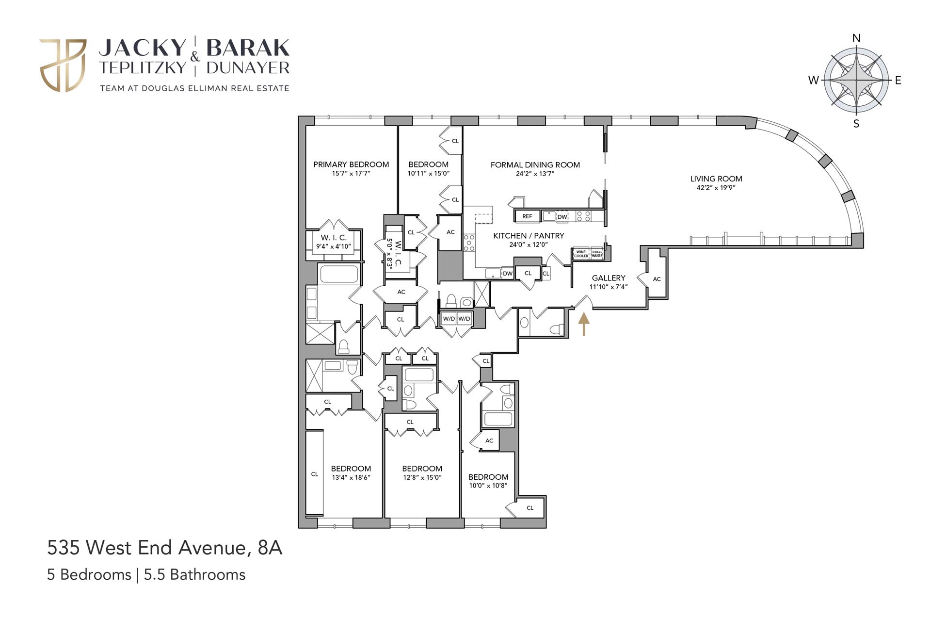 Floorplan for 535 West End Avenue, 8A