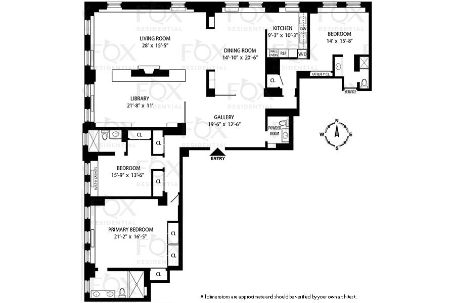 Floorplan for 50 East 77th Street, 11B