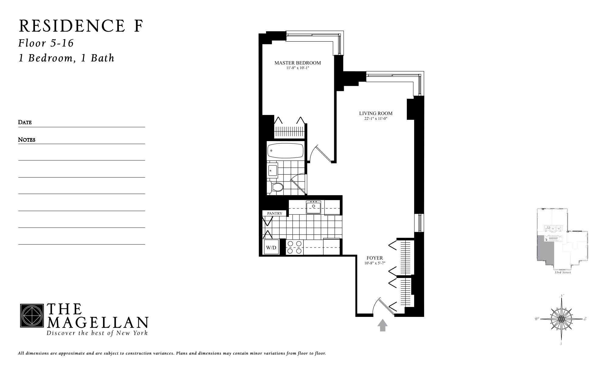 Floorplan for 35 West 33rd Street, 16F