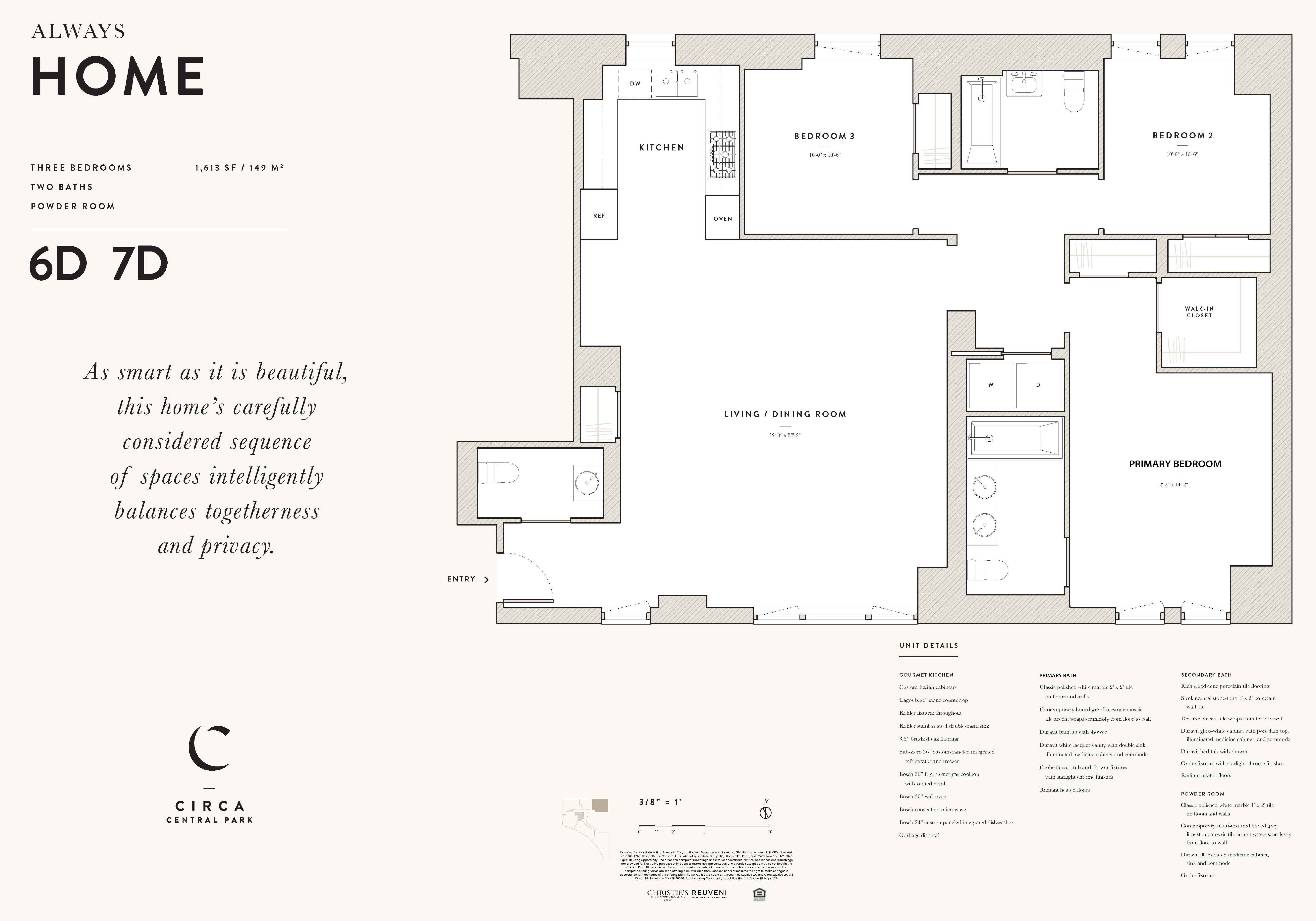 Floorplan for 285 West 110th Street, 7-D