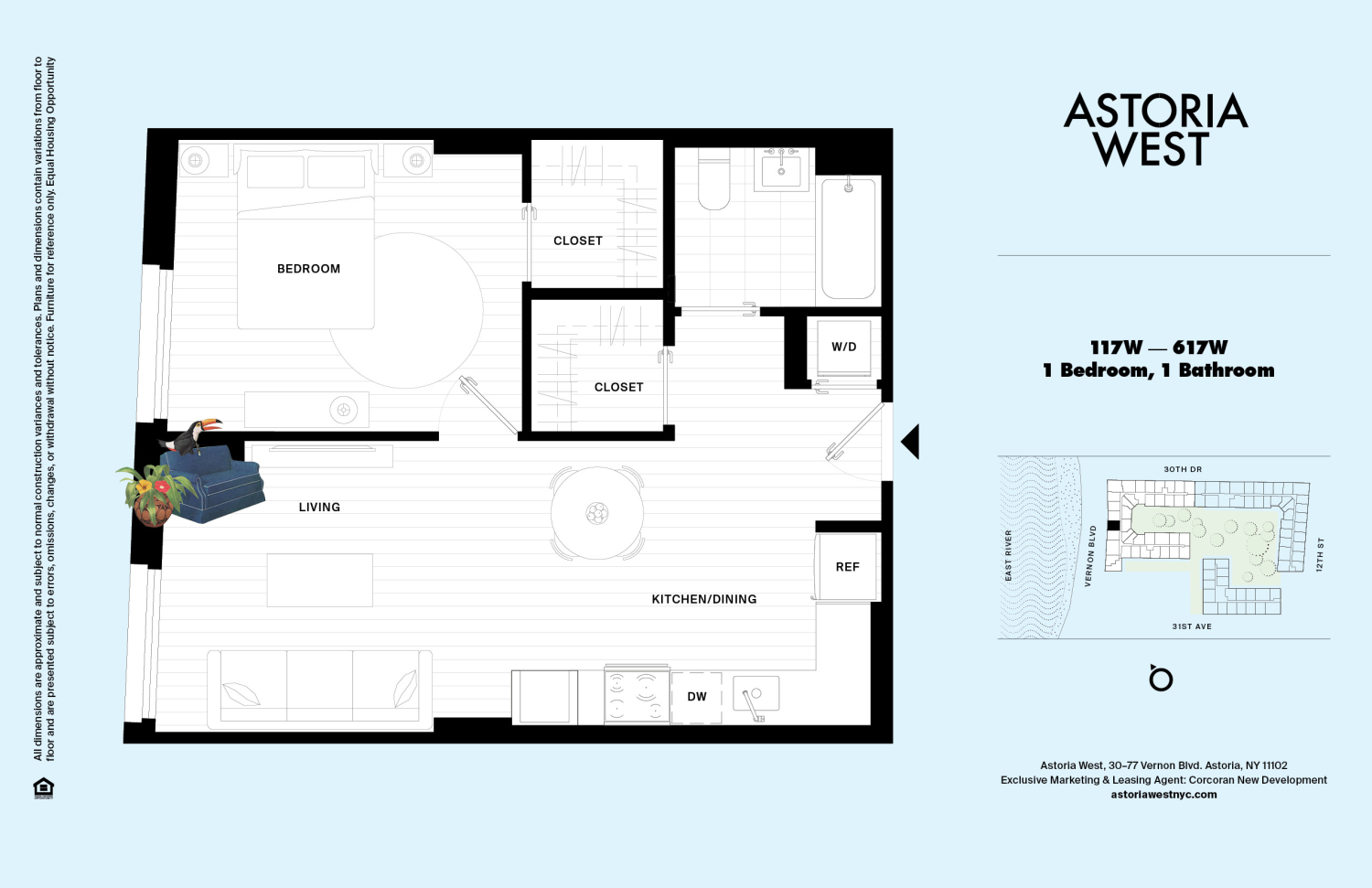 Floorplan for 30-77 Vernon Boulevard, 117W