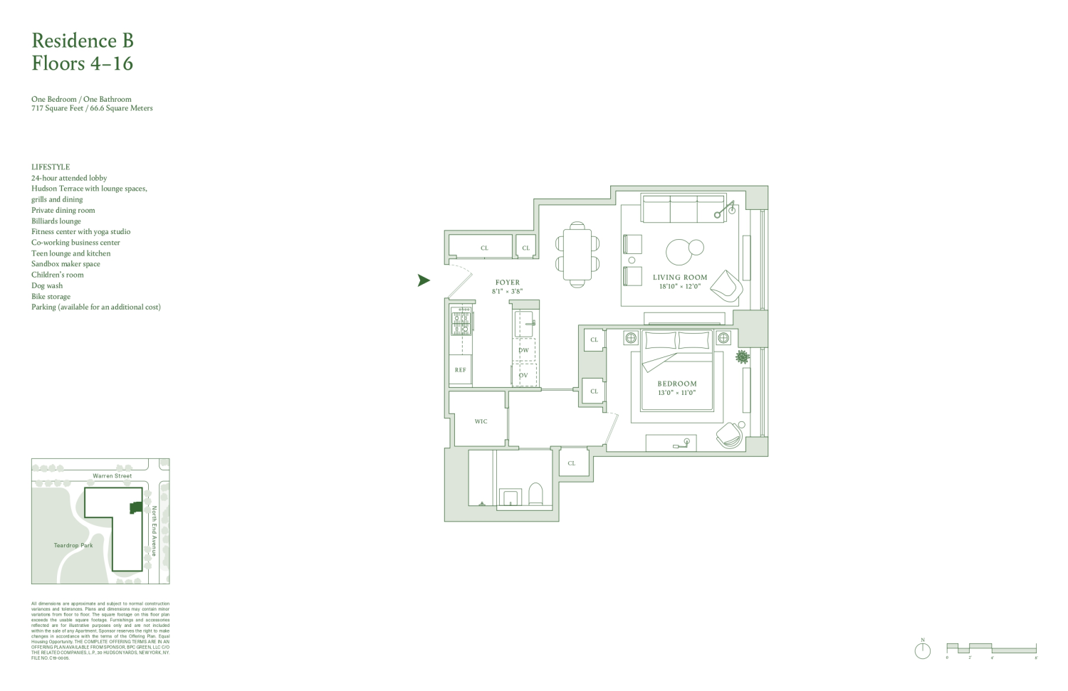 Floorplan for 210 Warren Street, 8B