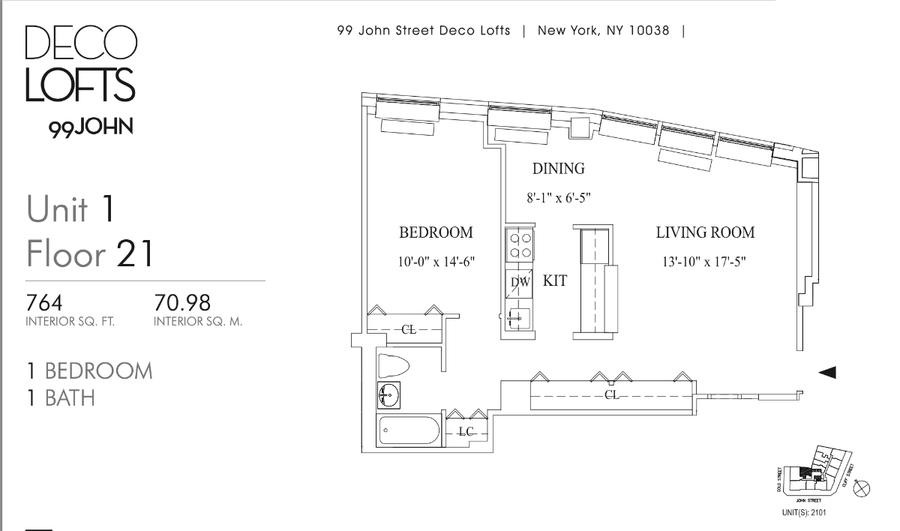 Floorplan for 99 John Street, 2101