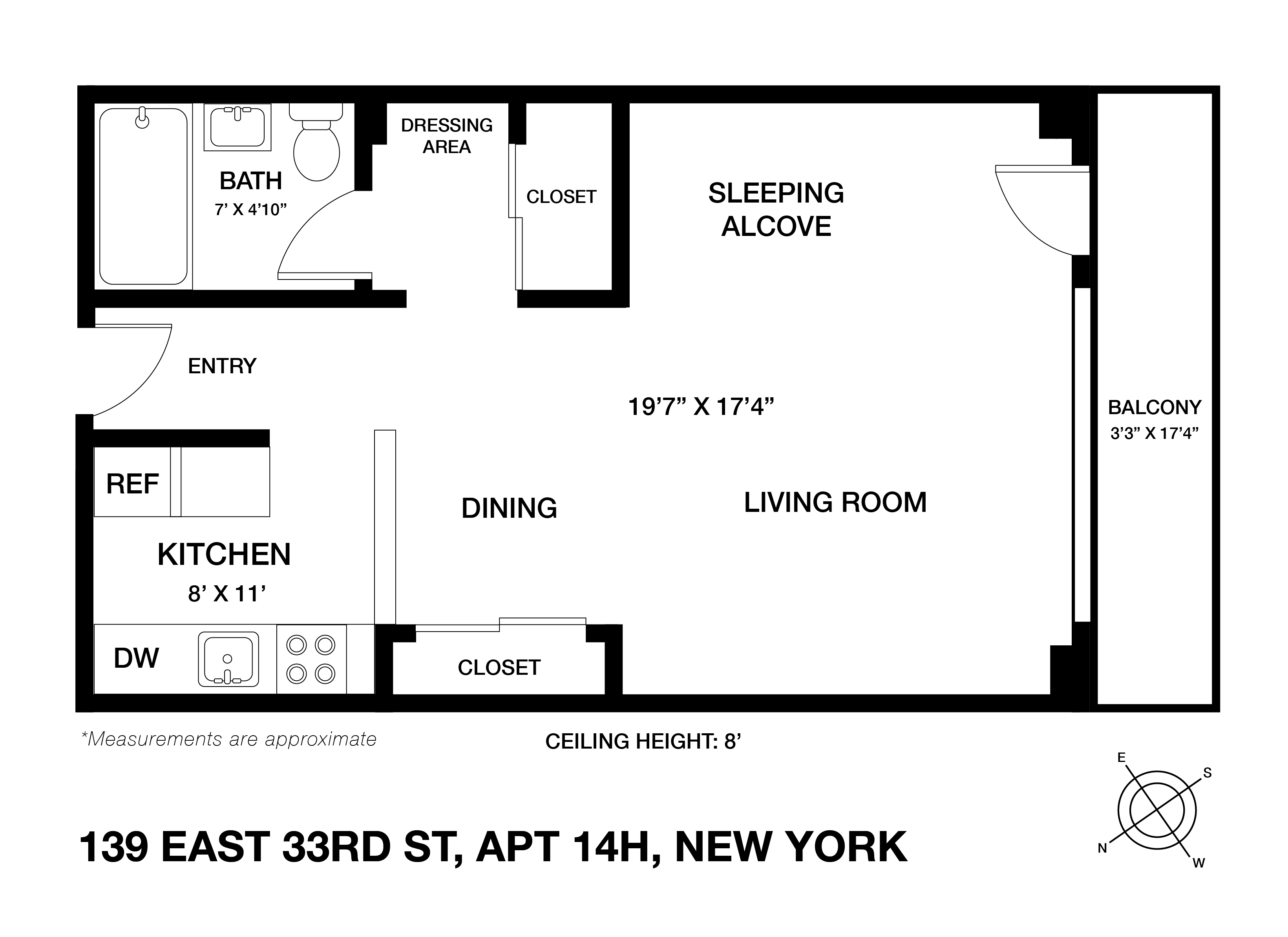 Floorplan for 139 East 33rd Street, 14H