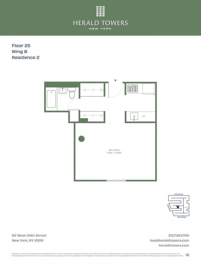 Floorplan for 50 West 34th Street, 25-B02