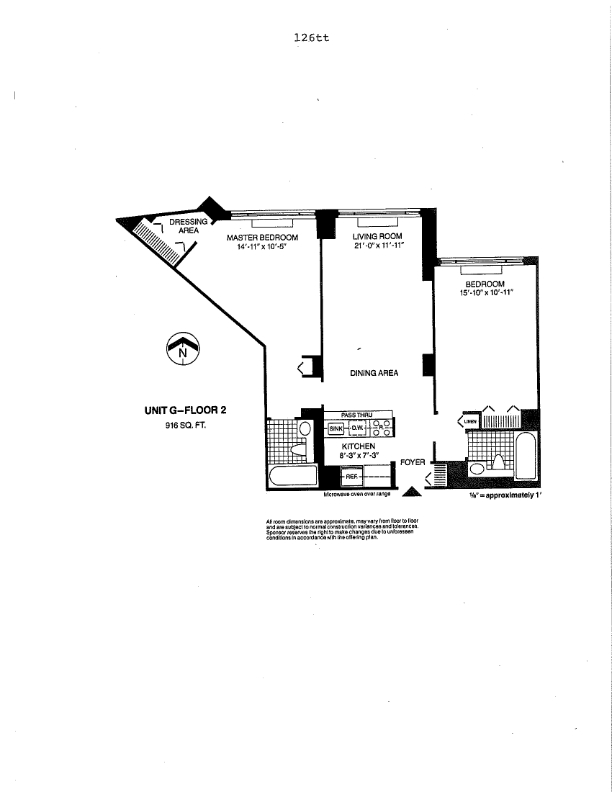 Floorplan for 377 Rector Place, 2G