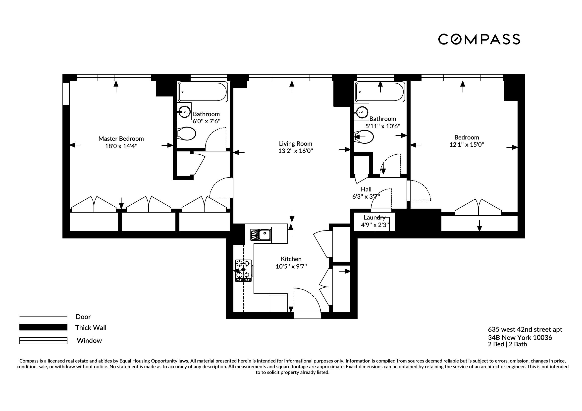 Floorplan for 635 West 42nd Street, 34B