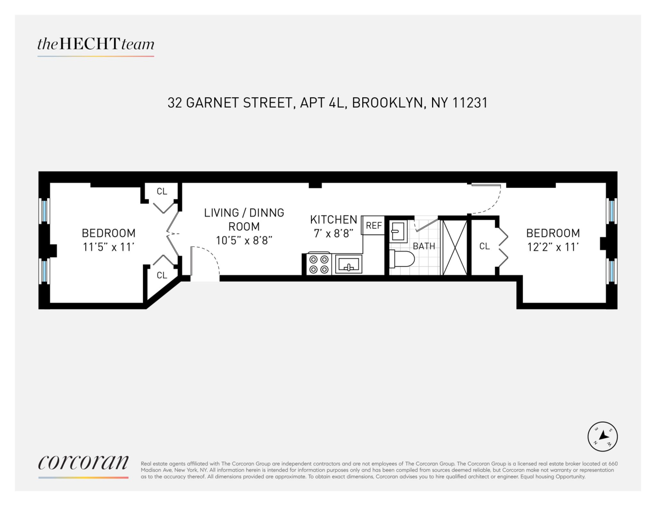 Floorplan for 32 Garnet Street, 4L