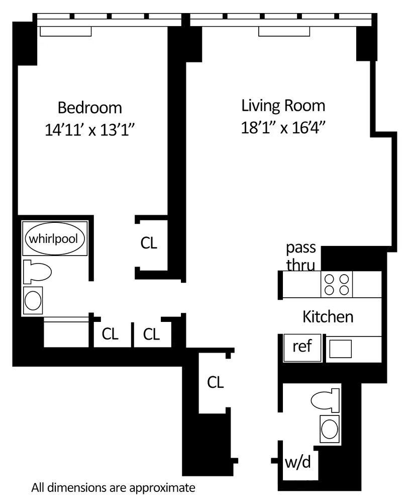 Floorplan for 160 West 66th Street, 37E