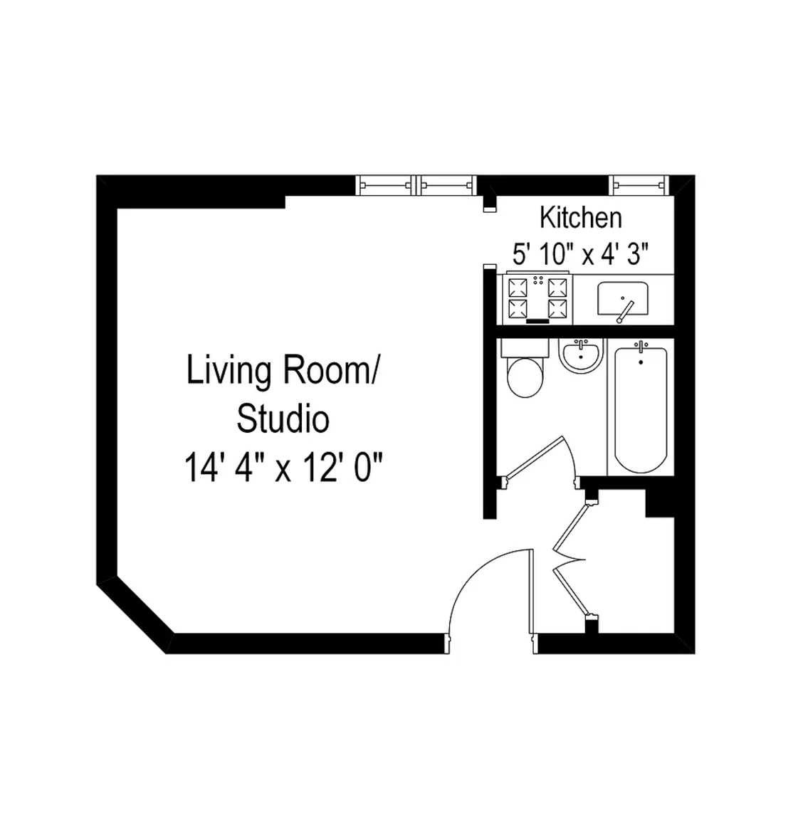 Floorplan for 165 East 36th Street, 2B