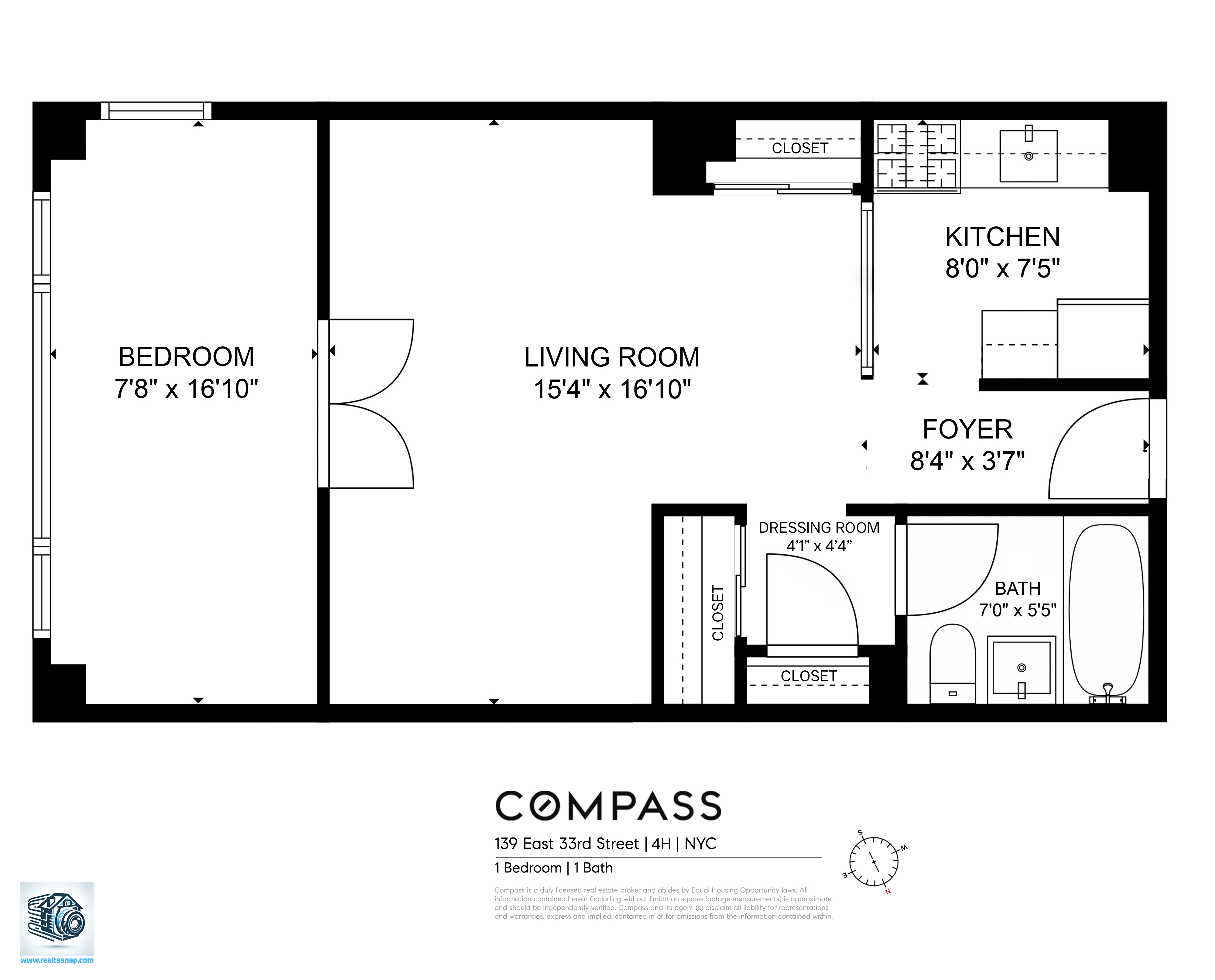 Floorplan for 139 East 33rd Street, 4H