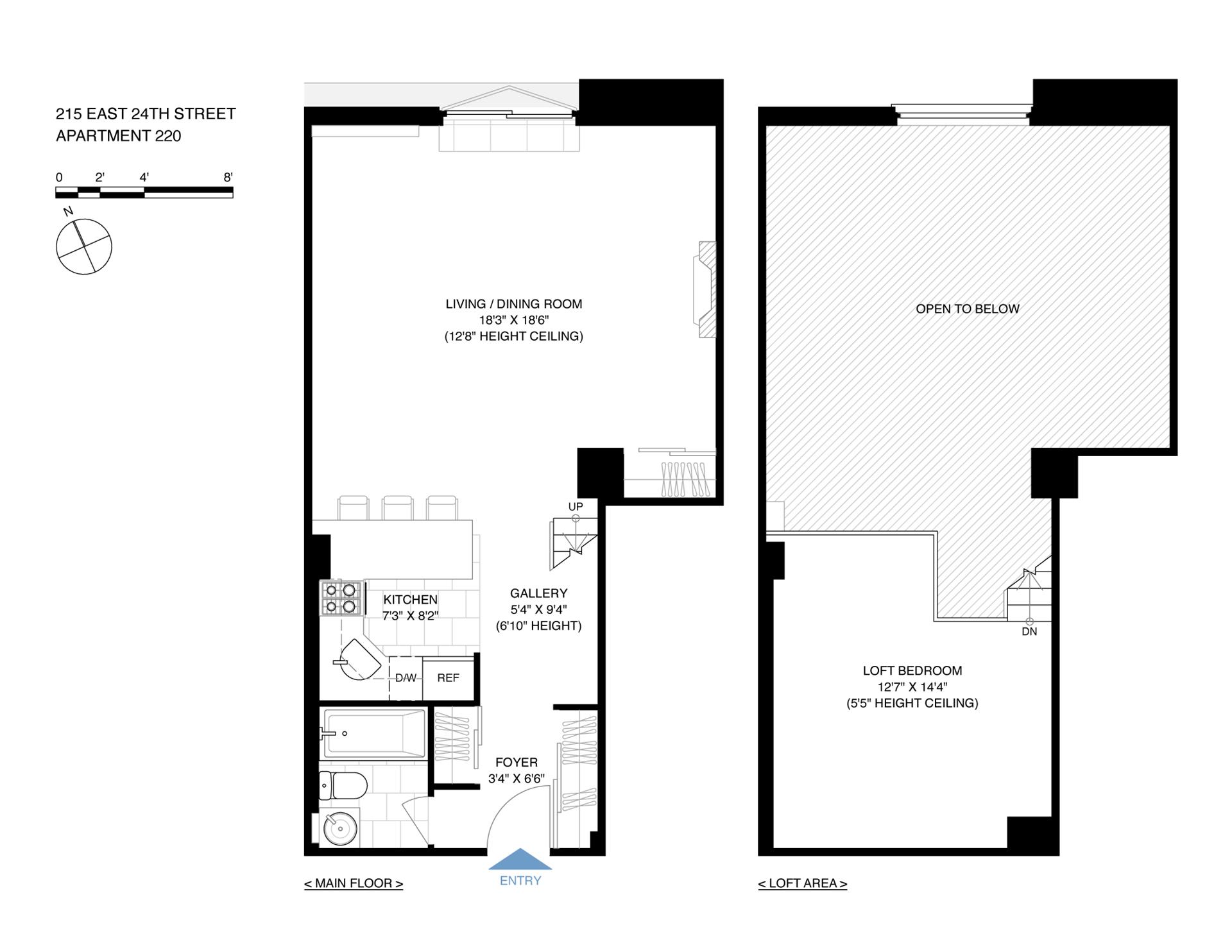 Floorplan for 215 East 24th Street, 220