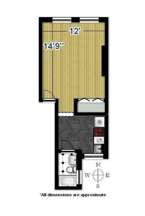 Floorplan for 204 West 98th Street, 3-I