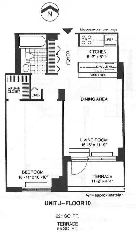 Floorplan for 377 Rector Place, 10J