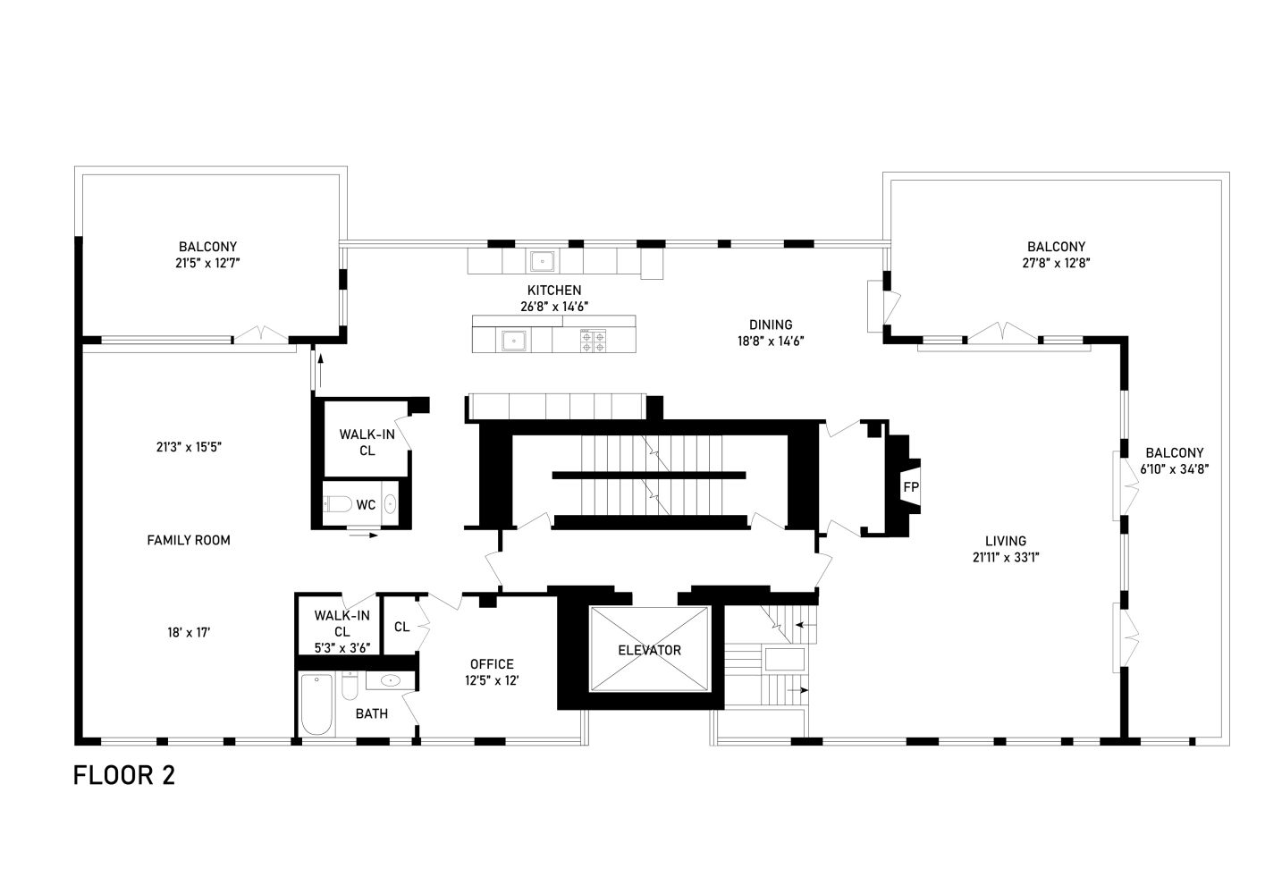 Floorplan for 24 Leonard Street, PH