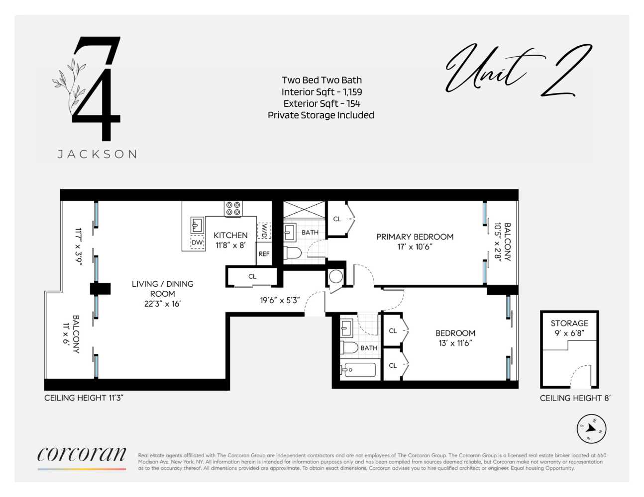 Floorplan for 74 Jackson Street, 2