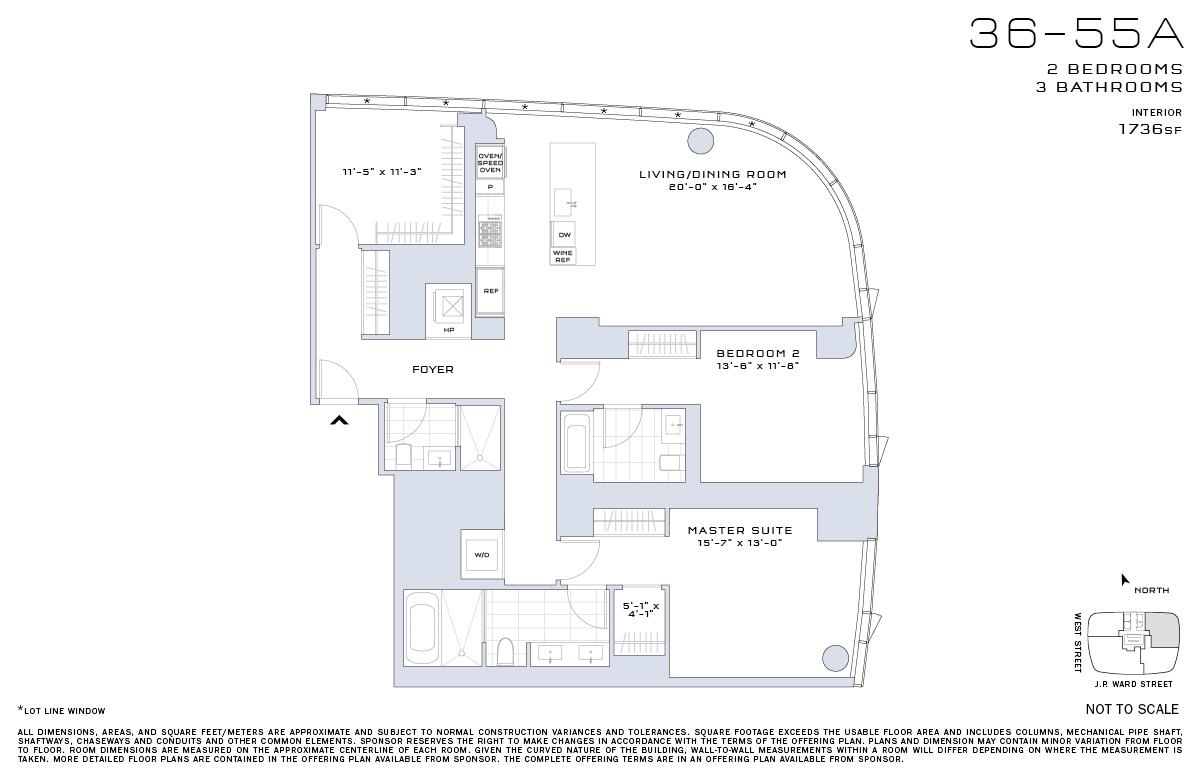 Floorplan for 50 West Street, 43-A