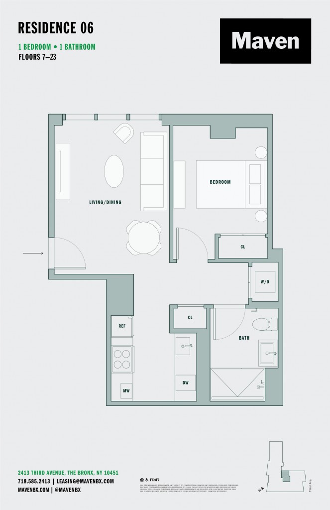 Floorplan for 2413 3rd Avenue, 2306