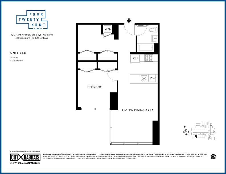 Floorplan for 420 Kent Avenue, 358