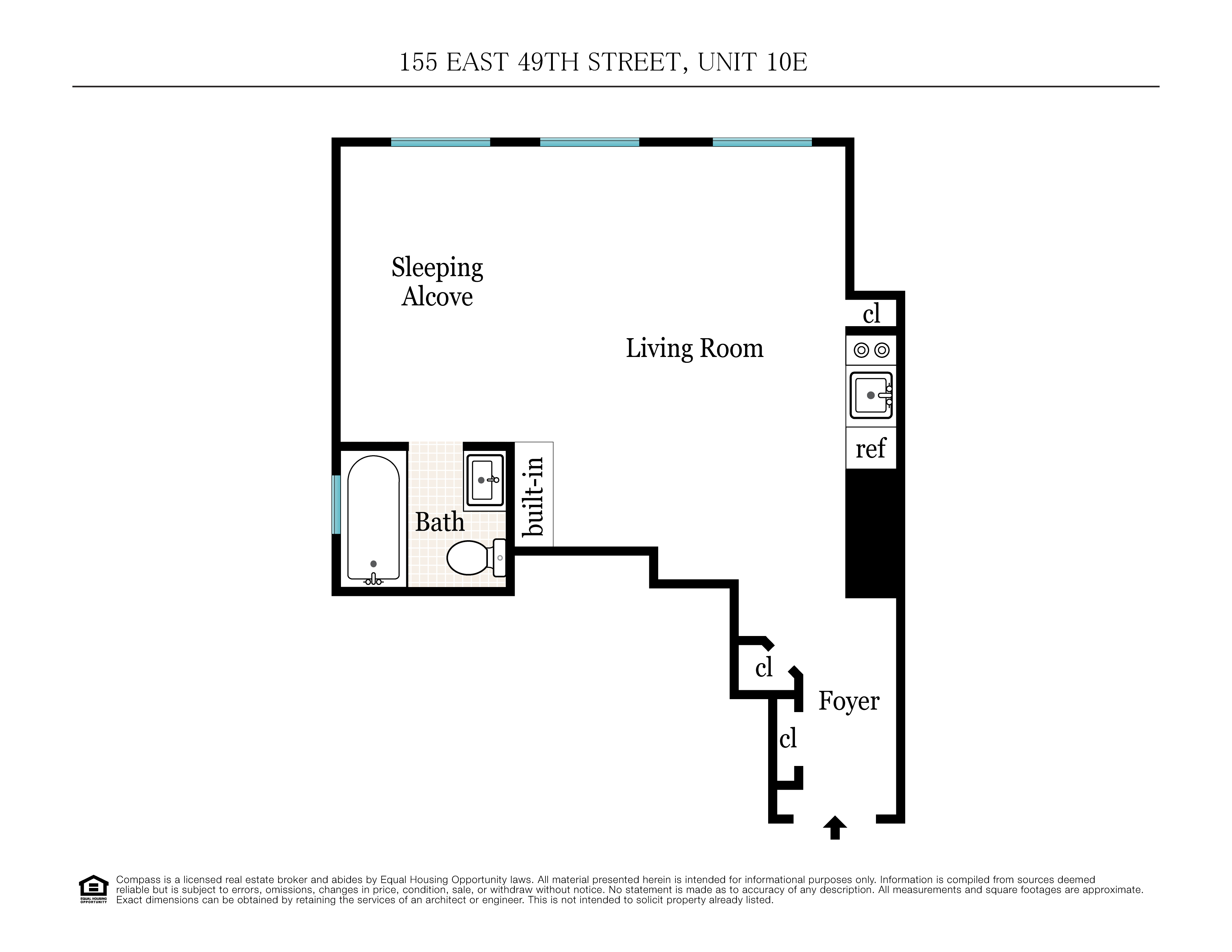 Floorplan for 155 East 49th Street, 10E