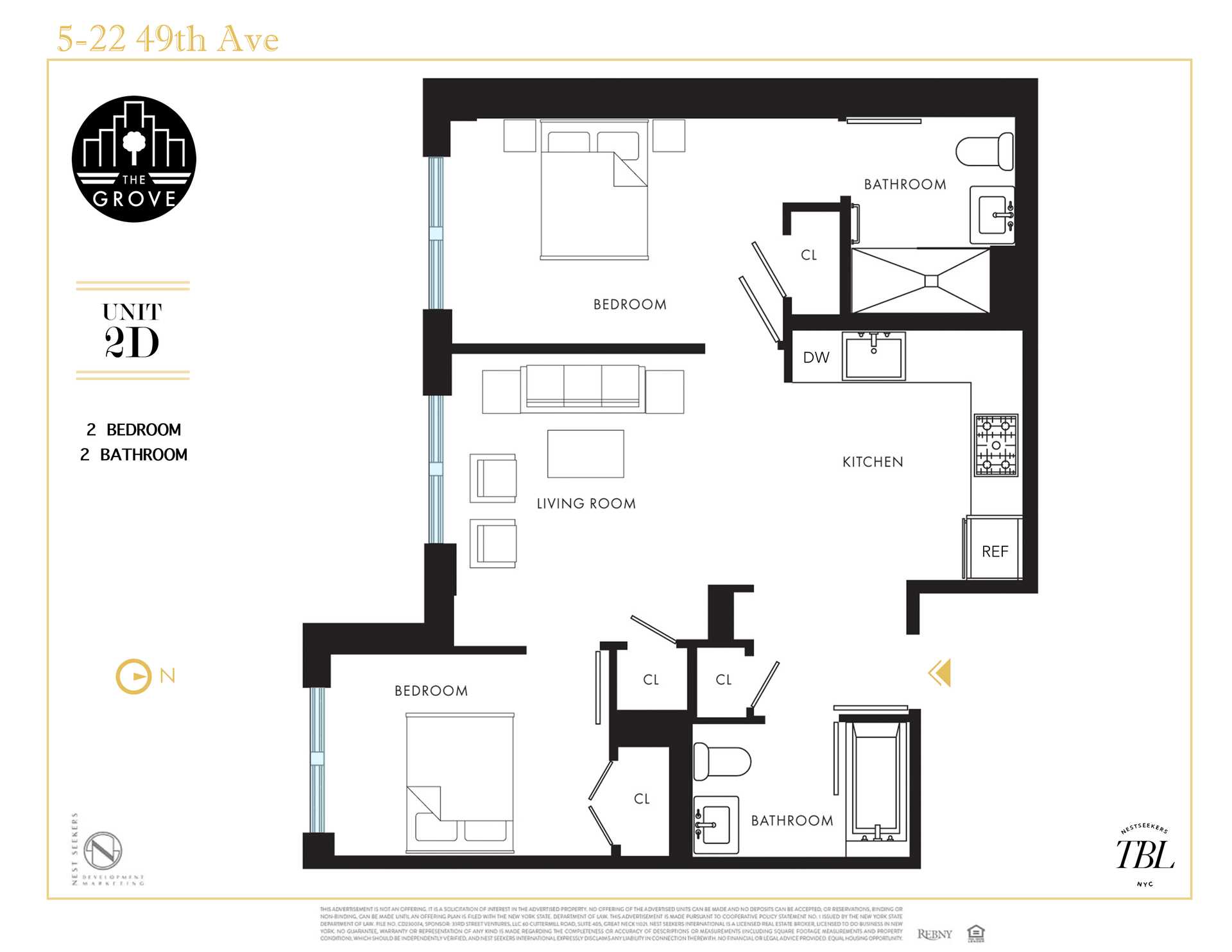 Floorplan for 5-22 49th Avenue, 2-D