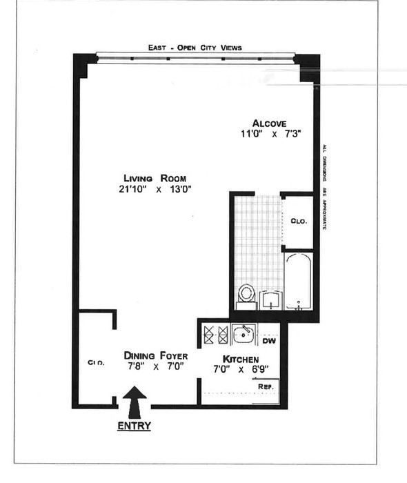 Floorplan for 166 East 61st Street, 15H