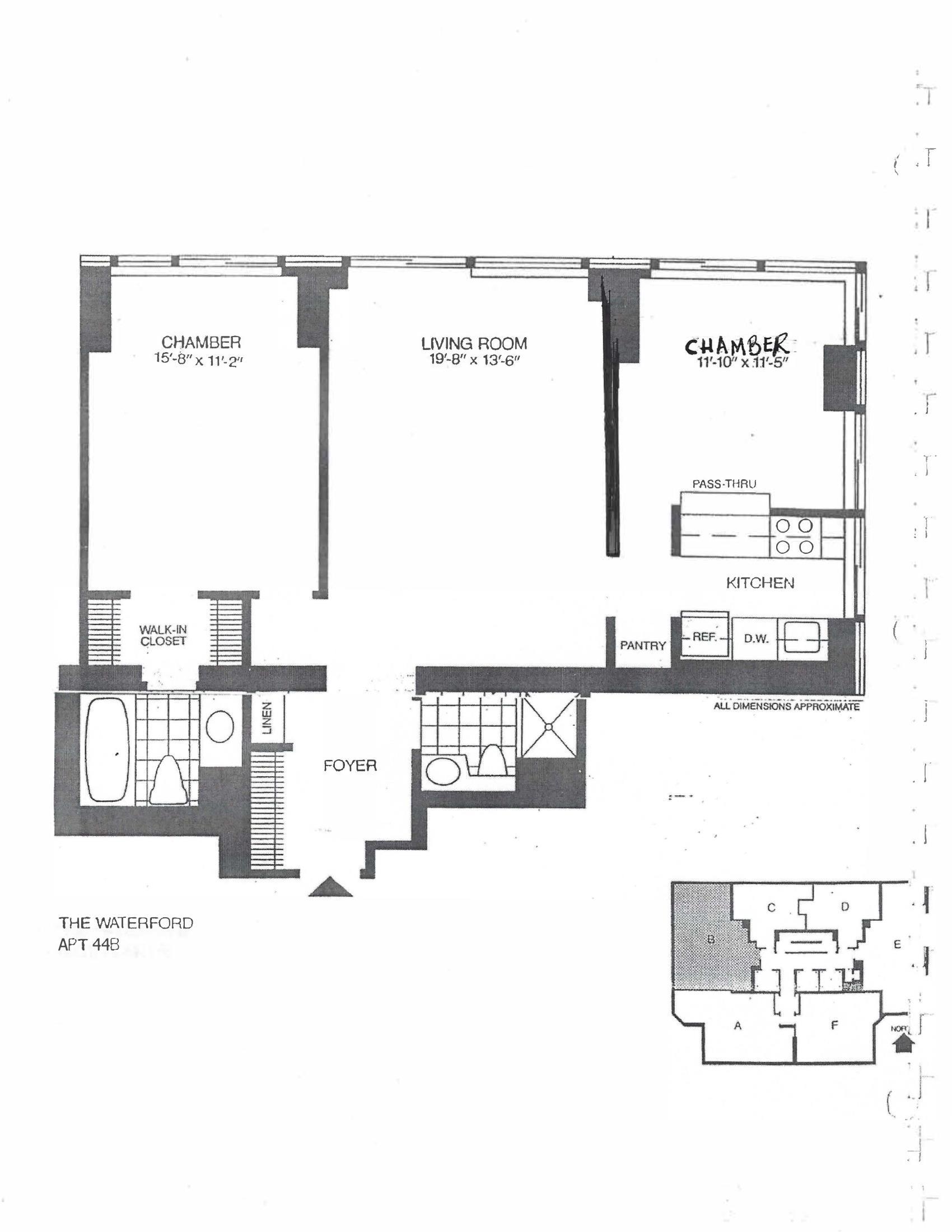 Floorplan for 300 East 93rd Street, 44-B