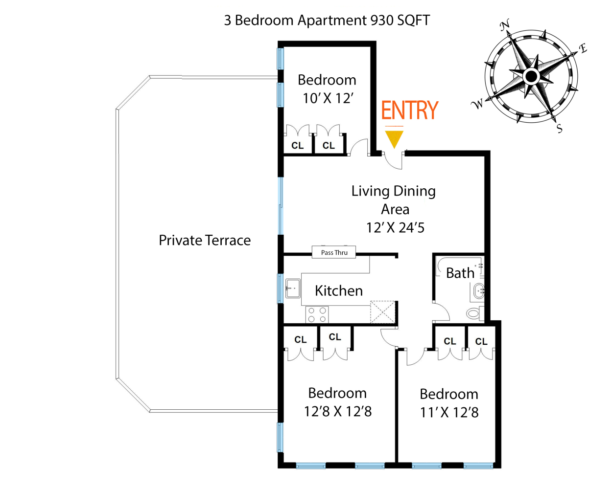 Floorplan for 458 5th Avenue, 2C