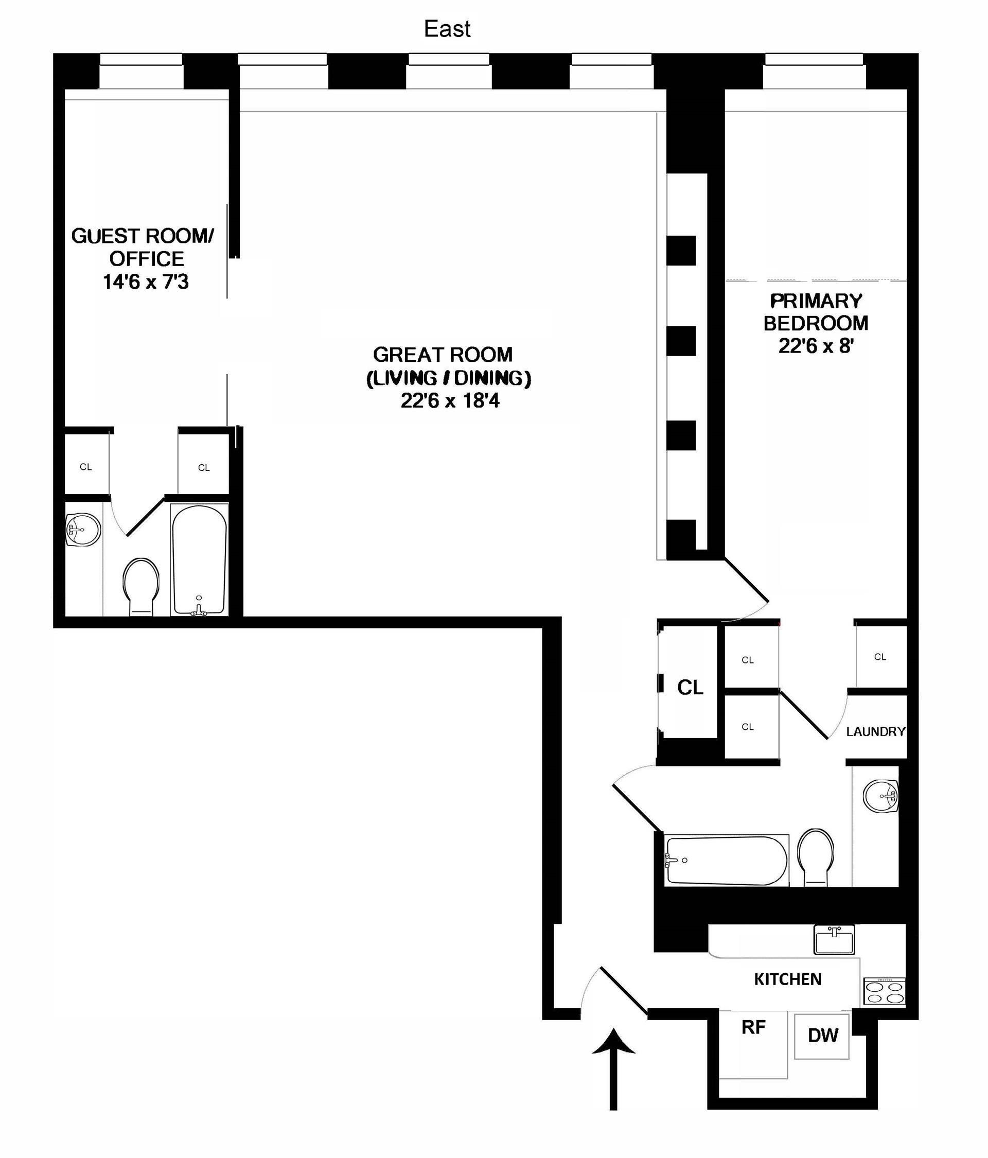 Floorplan for 148 Greene Street, 2E