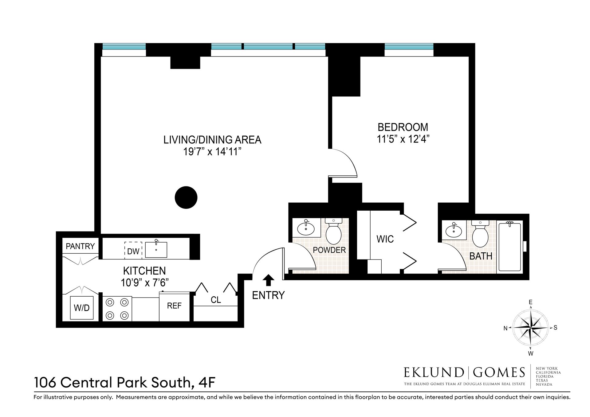 Floorplan for 106 Central Park, 4F