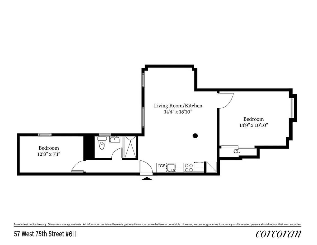 Floorplan for 321 Columbus Avenue, 6H