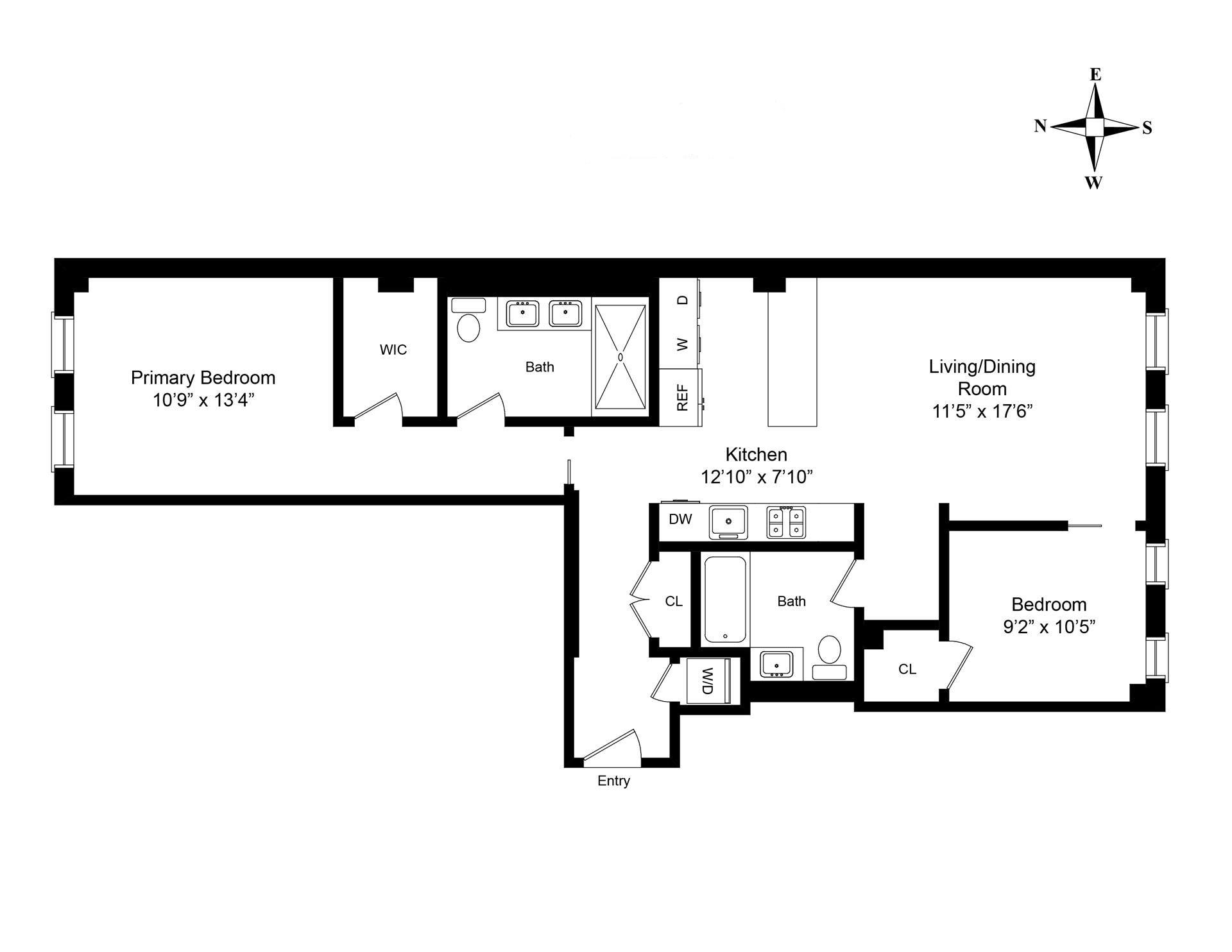 Floorplan for 150 Rivington Street, 3G