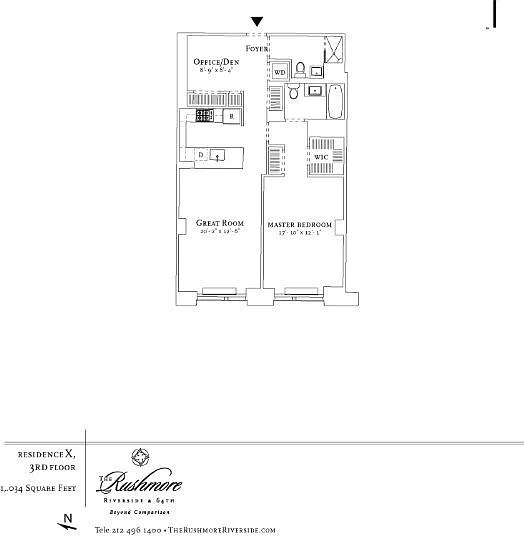 Floorplan for 80 Riverside Boulevard, 4X