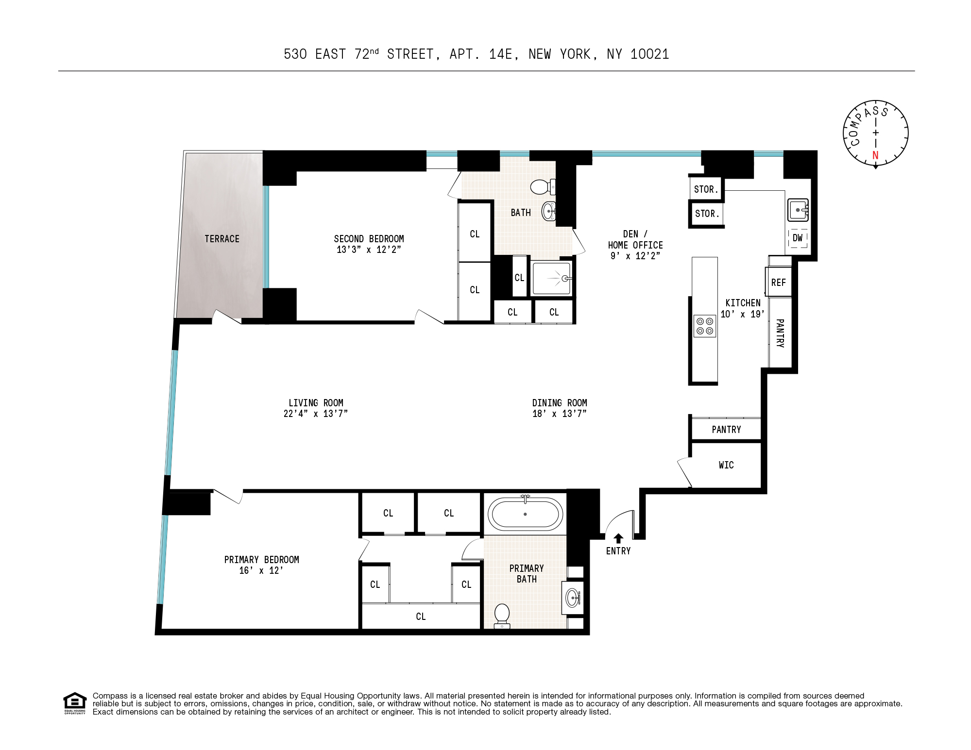 Floorplan for 530 East 72nd Street, 14E